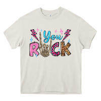 Cream you rock valentine's day olivia Heavy Core Tee - OliviaCreatesArt