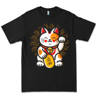 Black maneki neko lucky cat money feline japanese good luck charm kitten gif Premium Tee - linhVisuals