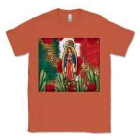 Copper Our Lady Of Guadalupe Mexican Flag Roses Cactus Classic Tee - FaDigitalArtStudio
