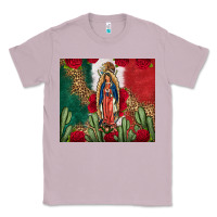 Lilac Our Lady Of Guadalupe Mexican Flag Roses Cactus Classic Tee - FaDigitalArtStudio