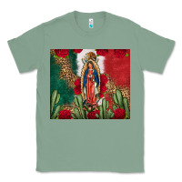 Sage Our Lady Of Guadalupe Mexican Flag Roses Cactus Classic Tee - FaDigitalArtStudio