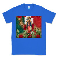 True Royal Our Lady Of Guadalupe Mexican Flag Roses Cactus Classic Tee - FaDigitalArtStudio
