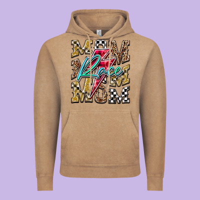 Mom Race Vintage Hoodie Designed By Racoondesign