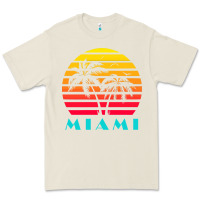 Bone miami 80s sunset Premium Tee - linhVisuals