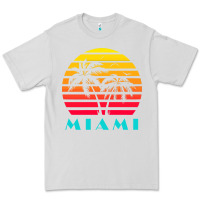 Dove Grey miami 80s sunset Premium Tee - linhVisuals