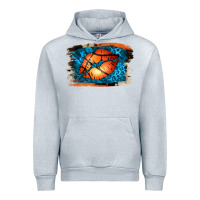 Heather Grey Basketball Lips Urban Hoodie - Jasminsmagicworld