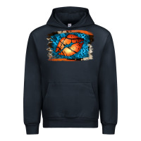 Navy Basketball Lips Urban Hoodie - Jasminsmagicworld