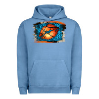 Pigment Pebble Blue Basketball Lips Urban Hoodie - Jasminsmagicworld