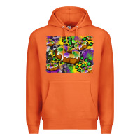 Carrot mardi gras cake glitterleopard and cowhide background Premium Hoodie - Artiststas