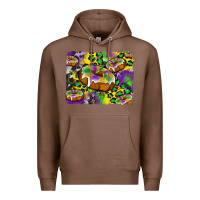 Chestnut mardi gras cake glitterleopard and cowhide background Premium Hoodie - Artiststas