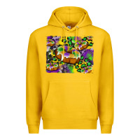 Lemon mardi gras cake glitterleopard and cowhide background Premium Hoodie - Artiststas