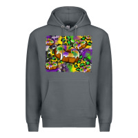 Rock mardi gras cake glitterleopard and cowhide background Premium Hoodie - Artiststas