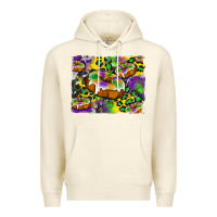 Sandshell mardi gras cake glitterleopard and cowhide background Premium Hoodie - Artiststas