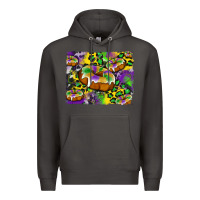 Smoke mardi gras cake glitterleopard and cowhide background Premium Hoodie - Artiststas