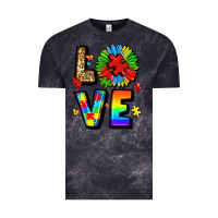 Cloud Black autism love Vintage Tee - LillyAllenDesigns