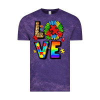 Cloud Purple autism love Vintage Tee - LillyAllenDesigns