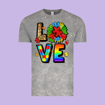Autism Love Vintage Tee Designed By Lillyallendesigns