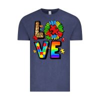 Vintage Denim autism love Vintage Tee - LillyAllenDesigns