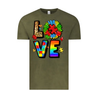 Vintage Olive autism love Vintage Tee - LillyAllenDesigns
