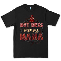 Black Hot mess express mama Mother's Day Premium Tee - FaDigitalArtStudio