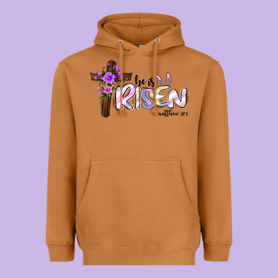 Easter He Is Risen Matthew 28 6 Heavyweight Hoodie Designed By Jasminsmagicworld