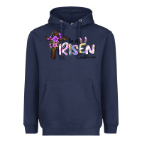 Navy easter he is risen matthew 28 6 Heavyweight Hoodie - Jasminsmagicworld