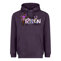 Plum easter he is risen matthew 28 6 Heavyweight Hoodie - Jasminsmagicworld
