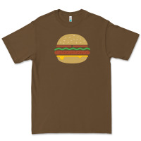 Cacao vintage burger print Premium Tee - linhVisuals