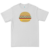Dove Grey vintage burger print Premium Tee - linhVisuals