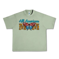 Oil Green All American Mom Butterfly Urban Heavy Tee - LillyAllenDesigns