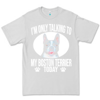 Dove Grey boston terrier t  shirtfunny boston terrier dog gift i m only talking Premium Tee - linhVisuals