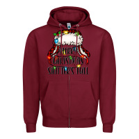 Burgundy merry christmas shitter's full,  christmas vacation Zipper Hoodie - Jasminsmagicworld