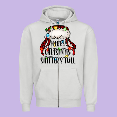 Merry Christmas Shitter's Full,  Christmas Vacation Zipper Hoodie Designed By Jasminsmagicworld