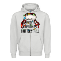Dove Grey merry christmas shitter's full,  christmas vacation Zipper Hoodie - Jasminsmagicworld