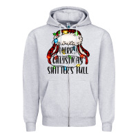Heather Grey merry christmas shitter's full,  christmas vacation Zipper Hoodie - Jasminsmagicworld