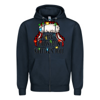 Navy merry christmas shitter's full,  christmas vacation Zipper Hoodie - Jasminsmagicworld