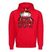 Red merry christmas shitter's full,  christmas vacation Zipper Hoodie - Jasminsmagicworld