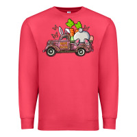 Cardinal happy easter pink truck with bunny Premium Sweatshirt - RanaPortraitStore