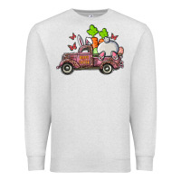 Oatmeal Heather happy easter pink truck with bunny Premium Sweatshirt - RanaPortraitStore