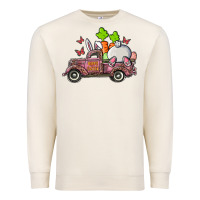 Sandshell happy easter pink truck with bunny Premium Sweatshirt - RanaPortraitStore