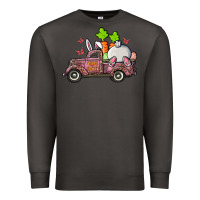 Smoke happy easter pink truck with bunny Premium Sweatshirt - RanaPortraitStore