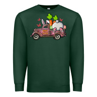Sports Green happy easter pink truck with bunny Premium Sweatshirt - RanaPortraitStore