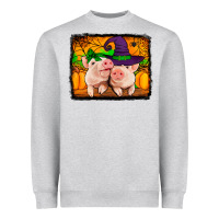 Heather Grey halloween pigs Heavyweight Sweatshirt - Jasminsmagicworld