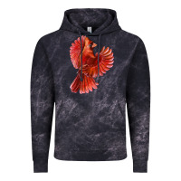 Cloud Black Flying Northern Cardinal Bird Vintage Hoodie - LillyAllenDesigns