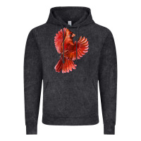 Vintage Black Flying Northern Cardinal Bird Vintage Hoodie - LillyAllenDesigns