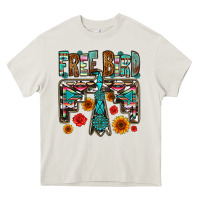 Cream western free bird Heavy Core Tee - OliviaCreatesArt