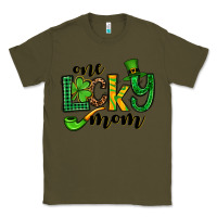 Army Green One lucky mom St. Patrick's Classic Tee - OliviaCreatesArt