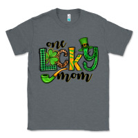 Charcoal Heather One lucky mom St. Patrick's Classic Tee - OliviaCreatesArt