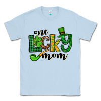 Dusty Blue One lucky mom St. Patrick's Classic Tee - OliviaCreatesArt