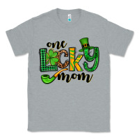 Heather Grey One lucky mom St. Patrick's Classic Tee - OliviaCreatesArt